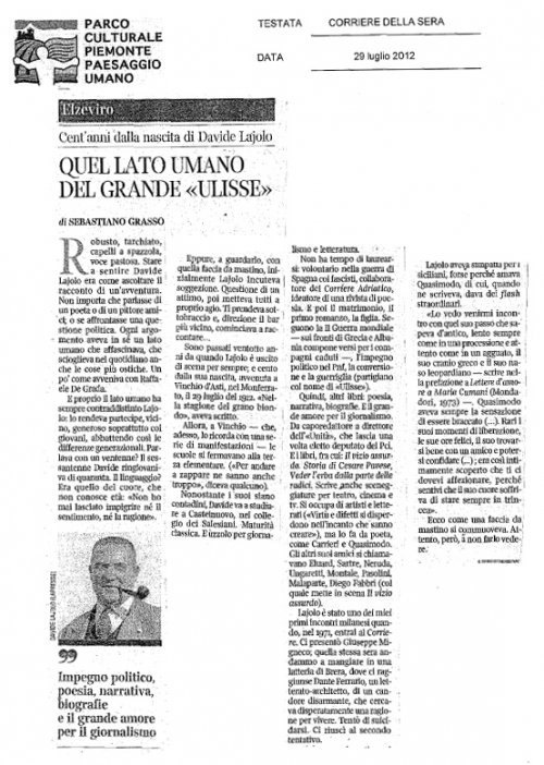 Corriere della Sera 28 Luglio 2012
